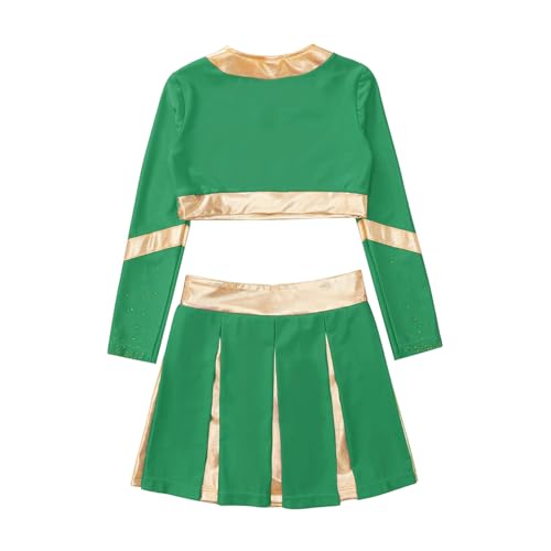 Uniforme de animadora para niñas con vestido manga larga miniatura 4