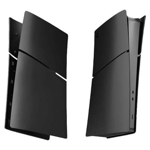 Image of Slim Digital Edition Cover Plates for New PS5 Slim Console, Shell Panels Compatible with New PlayStation 5 Slim Accessories Protective Replacement Faceplate (Black)