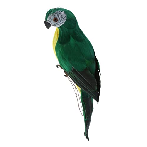 Guacamayos artificiales de 35 cm confeccionados con plumas finas para macetas 7