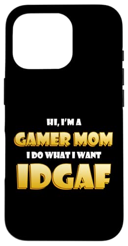 Gamer Mom IDGAF Funny Gaming Cosplay Costume Video Game Moms �X�}�z�P�[�X iPhone 16 Pro �p