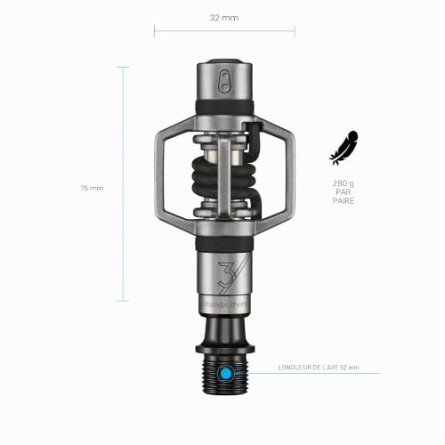 Pédales Egg Beater 3 INOX/Noir Mat – vue 2