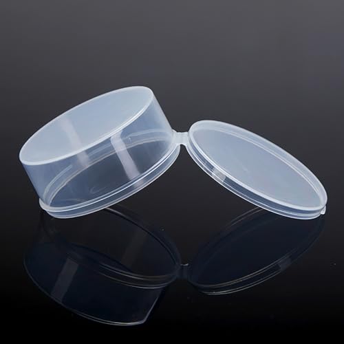 Image of Clear Round Plastic Containers 2.7 oz D /2.84 x H /1.26 Inch Bead Storage Box, Clear Plastic Round Storage Jars for Beads, Buttons, Crafts and Small Jewelry Findings - 12 PCS