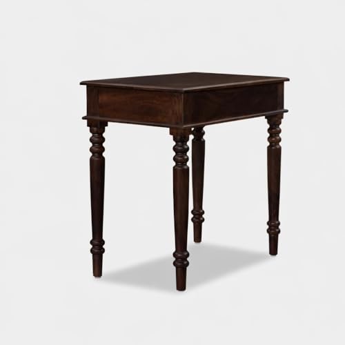 Image of Study Table with Chair for Students Study Desk Table Office Table for Work from Home Writing Office Desk Computer Desk (Dark Walnut)