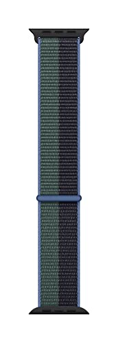 Image of Apple Watch Band - Sport Loop (45mm) - Midnight /Eucalyptus - Regular