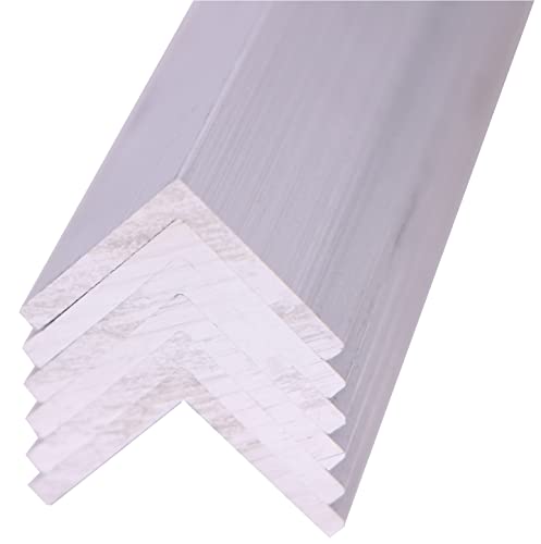 Vernuos 6 Pcs 1" X 1"X 1/8" Aluminum Angle 6061, 12" Length, T6511 Mill Stock, 1/8" Thick #TOP4