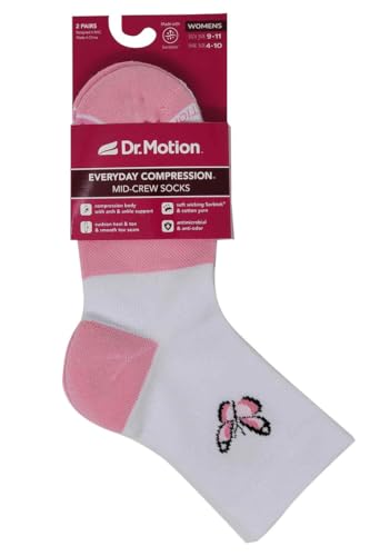 Image of Mid-Crew Compression Socks | Half-Cushion | Dr Motion ( 6 Pairs )