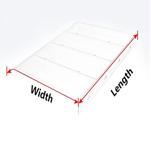 Auvent de porte invisible en polycarbonate transparent et robuste - 7