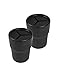 JAVOedge 2 Pack Black Small Car Storage Holder for Pens, Coins, Cash, Fits in Cup Holder with Bonus Drawstring Bag