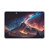 Junmoney Galaxy Vulcano Deko Metallschild 20x30cm, Für Private Feierräume, Wanddeko Für Kellerbar, Lounge, Vereinsraum Und Garage