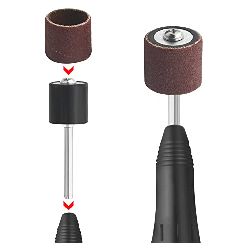 WMYCONGCONG 252 PCS Trommelschleiferset inkl. 180 240 320 600 Körner Schleiftrommeln mit Trommeldornen für Dremel Drehwerkzeug