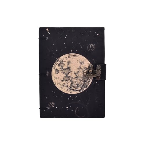 Image of Moon Phase Journal with Pen, Black Hardcover