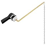 Hibbent Universal Metal Front Mount Toilet Handle Replacement Kit, Brass Toilet Flush Tank Lever with Stainless Steel Flapper Chains for Most Toilets, Oil-Rubbed Bronze Finish