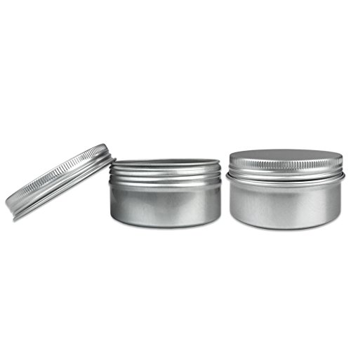 Beauticom® (Quantity: 12 Pieces) 80G Refillable Silver Round Empty Aluminum Metal Tin Sample Jar Container With Screw Cap Lid For Candle, Beauty, Skincare, Cosmetics, Make Up, Balm, Salves #TOP2