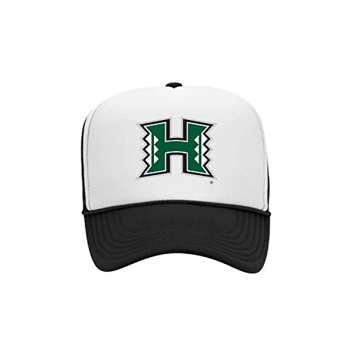 Sorority Letters Shop University of Hawaii Trucker Hat - University of Hawaii Manoa Baseball Cap - UH Manoa Gifts (Black/White)