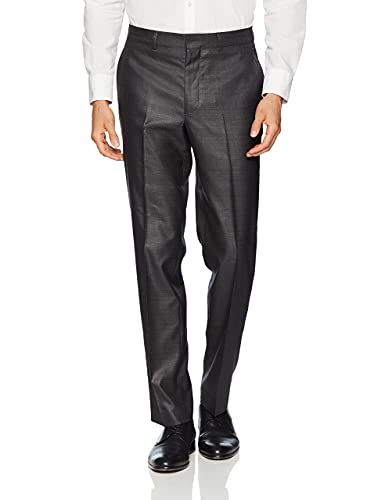 Kenneth Cole REACTION Men's Techni-Cole Stretch Slim Fit Suit Separate (Blazer, Pant, and Vest), Gunmetal Basketweave, 38W x 32L