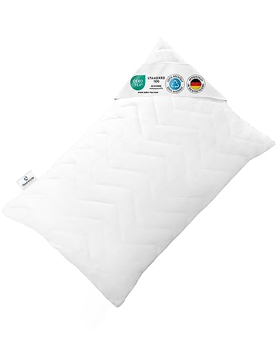 Öko Daunenkissen 40x80 Cm – Weich, 70% Recycelte Federn, 30% Daunen, Nachhaltig & Klimaneutral
