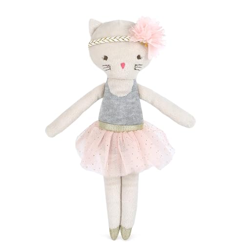 MON AMI Kacie The Kitty Ballerina - Muñeca de peluche suave de 9 pulgadas, para usar como juguete o decoración de habitación, gran regalo para niños de todas las edades