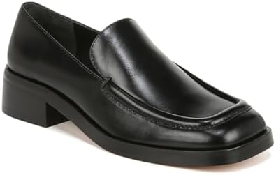Vince Womens Doris Block Heel Loafer Black Leather 7 M | Image 1