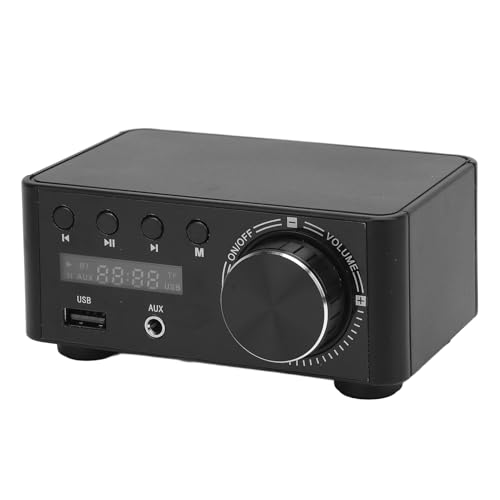 Luocute Wzmacniacz Mocy Bluetooth, 80 W X 2 Stereofoniczny Wzmacniacz Cyfrowy Bluetooth 5.0 Obsługa Karty Pamięci U Disk Dźwięk USB, dla Domu