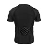 Topeter Football Padded Shirt for Men, Compression Rib Protector Shirts with Rib/Chest/Shoulder/Back Pads