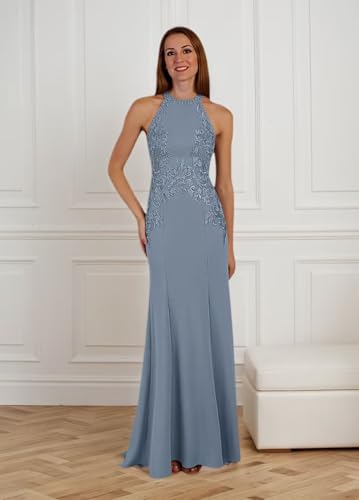 Laces Applique Mother of The Bride Dress for Women Mermaid Chiffon Grandmother of The Groom Dress Sleeveless2