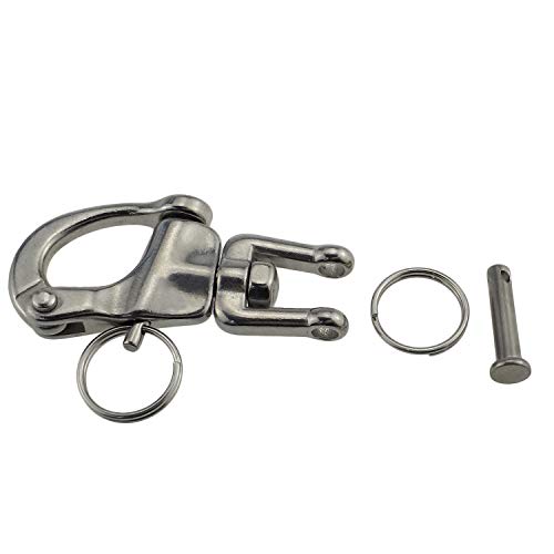 Par de manilha giratória de 2-3/10.2 cm de aço inoxidável 316 para veleiro Spinnaker Halyard por KEE