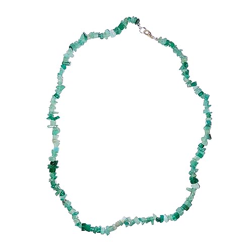 Collier Aventurine verte de qualité artisanale, perles baroques 60cm