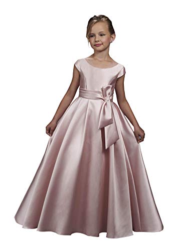 pink princess communion dresses Pearl Decorated Puffy Pink Princess Dress for Girl's First Communion 1 / 6T