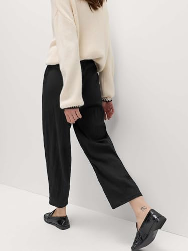 Pantalon carotte texturé Marks & Spencer à taille élastique confortable