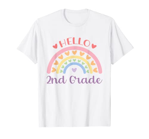 Hello 2nd Grade Rainbow Back to School Class T-Shirt