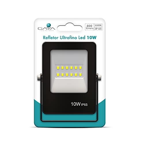 Refletor Ultrafino Led Bivolt Preto - Gaya