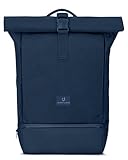 Johnny Urban Rucksack Damen & Herren Dunkelblau - Allen Medium - Rolltop Mit Laptopfach für Uni Fahrrad Business - 15L - Wasserabweisend