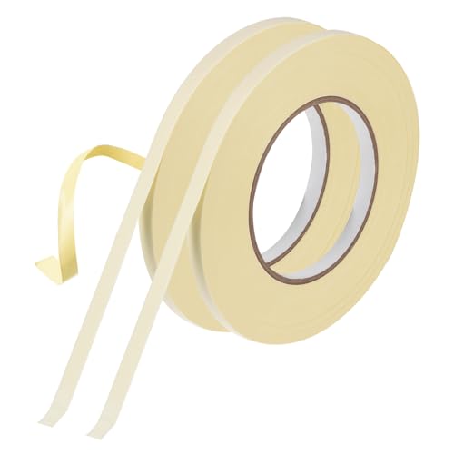Image of MECCANIXITY 2Pcs Insulating Acetate Roll Cloth Adhesive Tape, 0.3in x 98ft White Electrical Heat Resistant Fabric Tape for Laptop Electric Automotive Guitar Repair Wire Harness