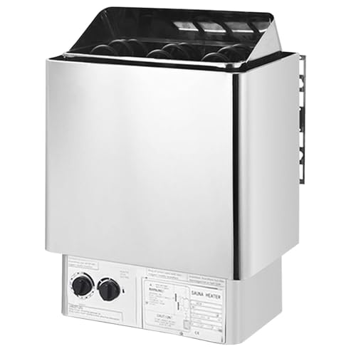 Poêle Électrique pour Sauna avec Contrôle Thermostatique Intégré Sauna Poêle Électrique 220V/380V Portable Sauna Heater Poêle Sauna Compact en Acier Inoxidable,8kw