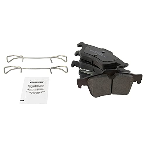 Image of TRQ Performance Rear Brake Pad and Rotor Set Ceramic Coated Drilled Slotted Rotors Compatible with 2003-2003 Saab 9-3