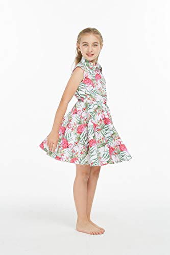 Image of Matchable Family Hawaiian Luau Men Women Girl Boy Clothes in Flamingo in Love