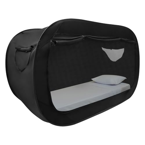 Schwarz Pop Up Bett-Zelt, Büro-Camping-Schlafzelte Faltbares...