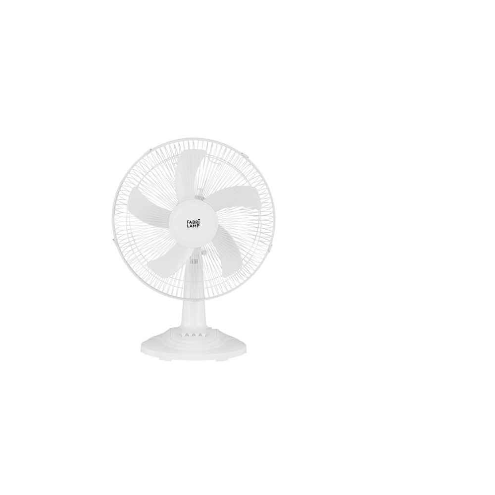 Ventilador DC Sobremesa Solar Abanico Blanco 20w 3velocidades 5 Asp.blancas 63x43x30,5cm 4,20m De Cable