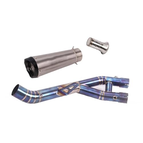 スリップオンオートバイ排気エスケープマフラー DB キラー修正されたチタン合金ミドルリンクパイプに適合するR1 YZF R1 MT10 2015 2016 2017 2018 2019 2020