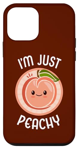 I'm Just Peachy かわいい カワイイ 桃 愛らしい桃 食べ物 しゃれ スマホケース iPhone 12 mini 用