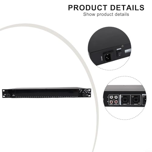 Ecualizador digital gráfico de 31 bandas Hosrivae con entradas XLR, RCA y TRS, función Noise Gate, formato rack 1U para uso en casa miniatura 7