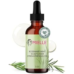 Mielle Organics Rosemary & Mint Hair Oil - Strengthening Biotin Oil Infused Frizzy & Damaged Hair Care - Split Ends & Dry Scalp Treatment to Support Longer, Healthier Strands, 2 Ounce