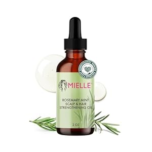 Mielle Organics Rosemary & Mint Hair Oil – Strengthening Biotin Oil Infused Frizzy & Damaged Hair Care – Split Ends & Dry Scalp Treatment to Support Longer, Healthier Strands, 2 Ounce