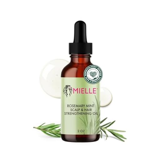 Mielle Organics Rosemary Mint Scalp & Hair Strengthening Oil With Biotin & Essential Oils, Nourishing Treatment for Split Ends and Dry Scalp for All Hair Types, 2-Fluid Ounces