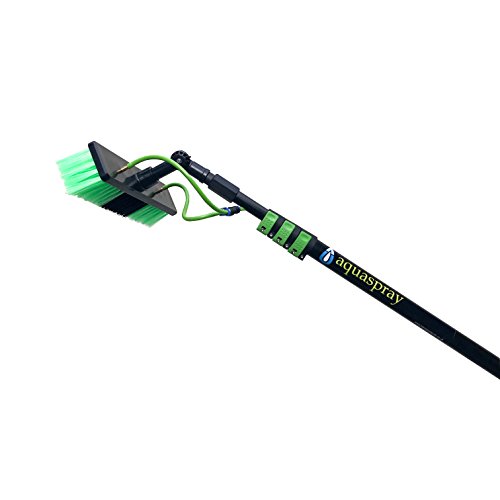 Aquaspray 20 Foot Telescopic Waterfed Pole Kit - Lightweight Window Cleaning Equipment - 20' (6 metres) Extendable Solar and Window Cleaning Pole