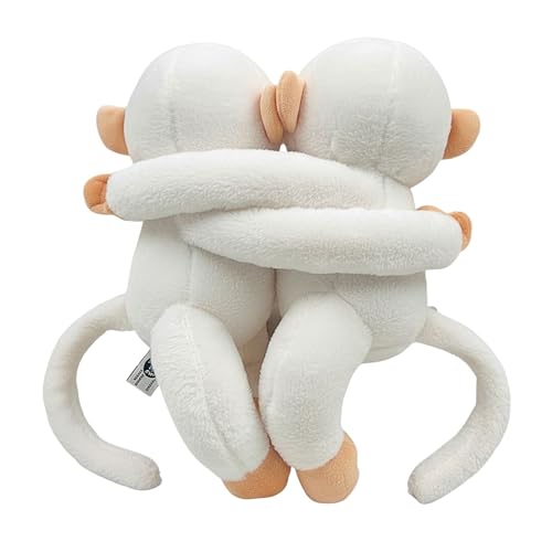 Image of Tickles 2 Pcs Monkey Soft Plush Toy Curtain Tiebacks Holder Clip for Children Living Room Decoration Accessories Window Curtain Decoration (Size: 28 cm Color: White)
