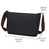 Lizbin Messenger Bag, Classic Vintage Messenger Bags, Canvas Messenger Bag, Shoulder Bag Crossbody Bag, Small Messenger Bag for Men Women, Crossbody Shoulder Bag Casual Work Bag (Black) #1