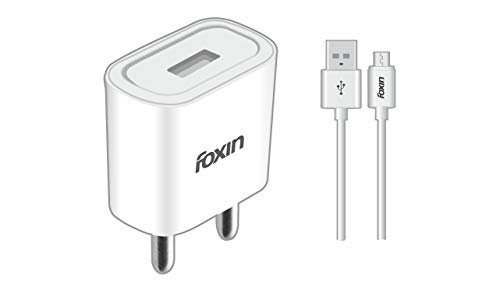 Foxin FPA-126 Single USB Smart Adapter with 2.1 Amp Power Supply (White)
