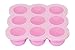 Kiddo Feedo Baby Freezer Storage Tray with Silicone Clip-on Lid - BPA Free - 9x2.5oz portions - Free E-Book by Award-Winning Author/Dietitian - Pink
