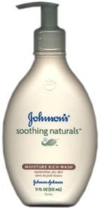 (2 Pack) Johnson's Soothing Naturals Moisture Rich Wash 11 fl oz (Pump Top)